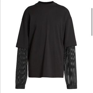 Dries Van Noten Hegal Jersey Fishnet Shirt